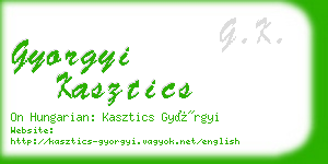 gyorgyi kasztics business card